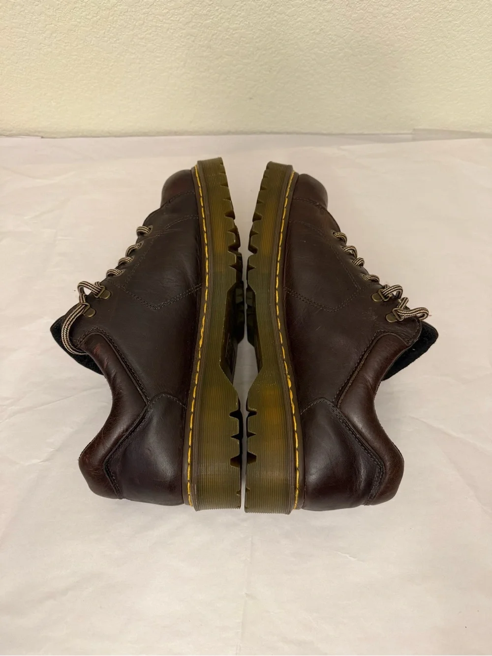 Vintage 1990’s Dr. Martens Brown Leather Lug Sole Lace-Up shoes Sz 15